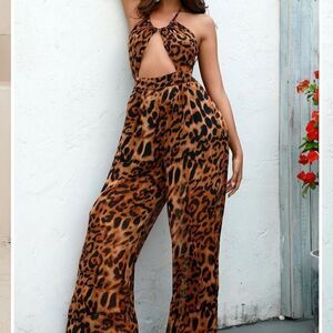 NWT sexy leopard jumpsuit